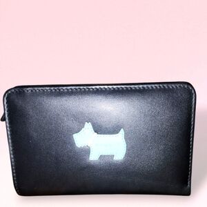 RADLEY LONDON Black Wallet with Blue Dog Motif